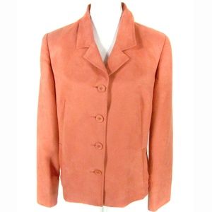 Coldwater Creek Jacket Size 14 Orange 4 Buttons